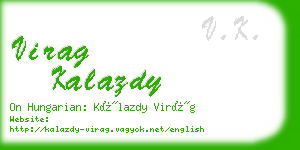 virag kalazdy business card